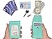 Beurlike Leather 2-Sided ID Badge Holder Wallet with 1 ID Window, 3 Card Slots with Cover, 1 Side Zipper Coin Pocket, 1 piece 18.1