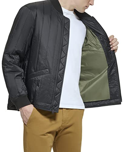 Image of DOCKERS Men's Channel Quilted Open Bottom Bomber Jacket