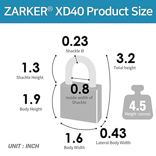 Image of XD40 Combination Lock, 4-Digit Padlock for School Gym Sports LockerLock, Fence, Toolbox, Case, Hasp Storage (10-Pack, Pink)