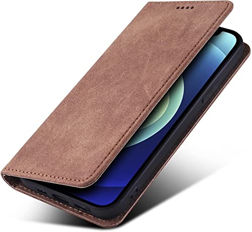 Étui portefeuille iPhone 13 Pro Max étui magnétique marron - 5