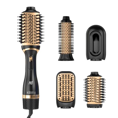 Nycoba Hair Dryer Brush, Multifunctional Hot Air Brush with Adjustable Heat Settings for Different Hair Types, Negative Ion Technology & Quick Drying