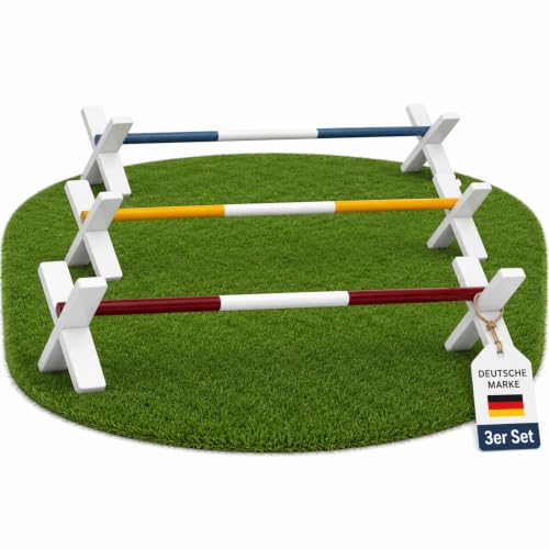Hoofly Hobby Horse Hindernisse Cavaletti 3er-Set - Hindernisse Hobby Horsing Zubehör & Hürden Kinder/Cavaletti Set zum Spielen & Trainieren/Steckenpferd Parcours & Geschenk Kinder