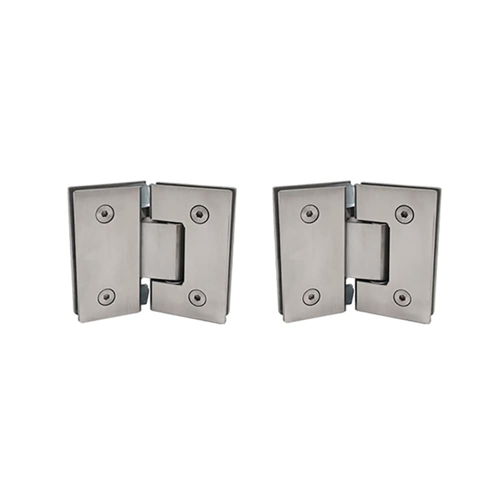 Myxjx 2 Pcs Hinges, Glass Door Hinges 90 Degrees 135 180 Degree 304 Stainless Steel Shower Room Accessories