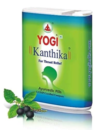 Image of Yogi Kanthika Ayurvedic Throat Relief Pills for Sore throat | 280 Pills (Pack of 4)