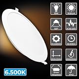 LED ATOMANT Zestaw 20 x panel LED Downlight okrągły 220 mm 18 W, kolor zimny biały (6500 K), cięcie 190-205 mm, 1650 lumenów, wbudowany sterownik, do kuchni sufitu łazienki