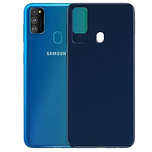 Image of WOW IMAGINE Protective Sleek Back Case Cover for Samsung Galaxy M21 / M30s / M21 2021 Edition (Flexible | Silicone | Shock Proof, Anti Slip, Soft Rubberised | Washington Blue)