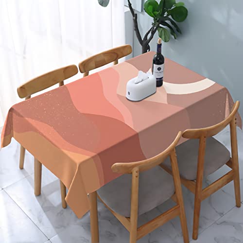 Cafl Mid-Century Boho Desert Tablecloth Modern Desert Landscape Tablecloths Waterproof Tablecloth Wrinkle Free Tablecloth For Dining Room Rectangle Tablecloth (54 X 72 Inch) #TOP13