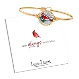 Luca + Danni Red Cardinal Bangle Bracelet, Spiritual Jewelry Gift for Women, Girls, Wear as Single o