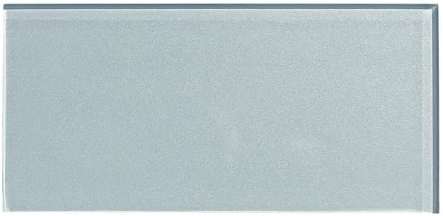 Aspect Peel and Stick Backsplash Glacier Glass Backsplash Tile Sample for Kitchen and Bathrooms 3" x 6" Sample