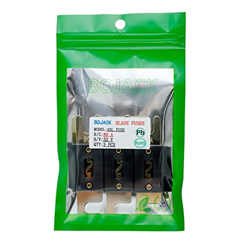 BOJACK 80 Amp 32 VDC ANL Blade Fuse for car Audio and Video System(Pack of 3)