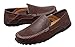 Go Tour Men's Premium Genuine Leather Casual Slip On Loafers Breathable Driving Shoes Fashion Slipper Dark Brown 9/43