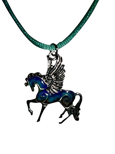 Pegasus Horse Mood Necklace with Wings (Rainbow Cord)