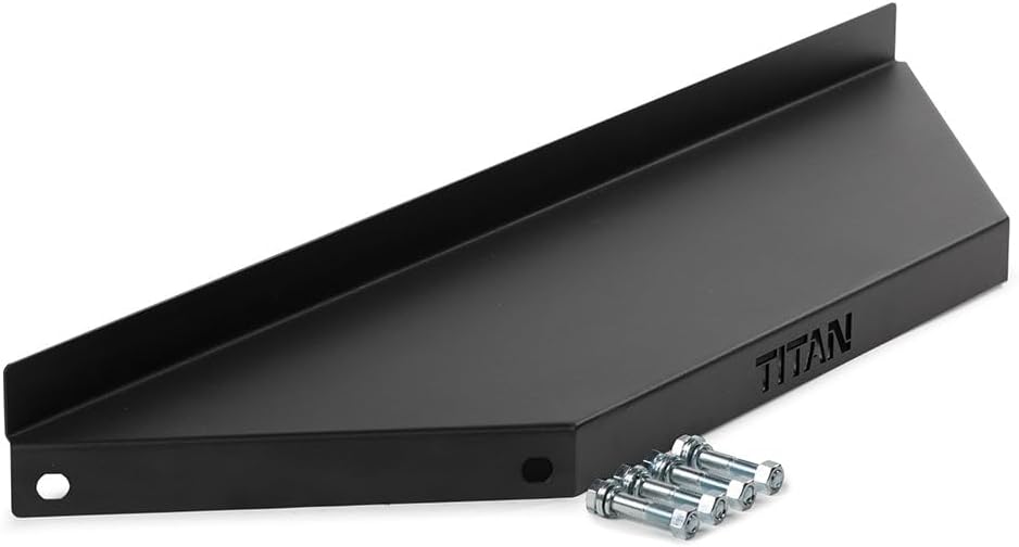 Titan Fitness Add-On Corner Shelf for Elite Series Mass Storage System, Single Shelf with 300 LB Capacity, Customize Dead Zone Storage Space, Installation Hardware Included