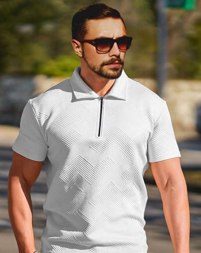 Mens Track Suits 2 Piece Sets Short Sleeve Sweatsuit Outfits 1/4 Zip Mens Athletic Jogging Outfits Summer Mens Outfits4
