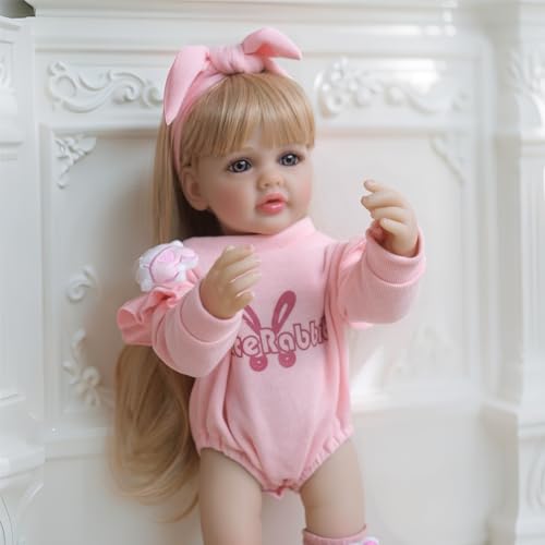 Muñeca Reborn Realista 55 cm Cuerpo Completo Silicona miniatura 4