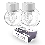 KidzPros Double Wearable Breast Pump, Hands Free Breast Pump, Portable Electric Breast Pump, 3 Modes & 9 Levels, LCD Touch Screen Display, Wearable Milk Extractor, BPA Free Breastfeeding (2pcs)