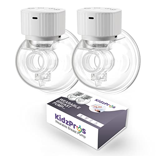 Kidzpros Double Wearable Breast Pump, Hands Free Breast Pump, Portable Electric Breast Pump, 3 Modes & 9 Levels, Lcd Touch Screen Display, Wearable Milk Extractor, Bpa Free Breastfeeding (2Pcs) #TOP1