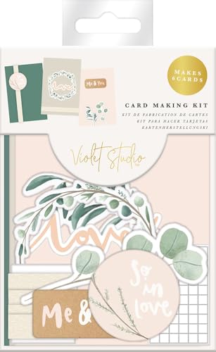 Violet Studio Mini Card Making Kit - Love - Make 6 Finished Cards - Includes Everything Needed