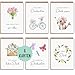 6 Dankeskarten im Set | Karte Danke | 6 Klappkarten inklusive Naturkuvert | Dankeschön | Karte Danke sagen (Danke)