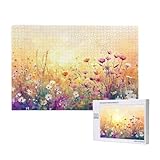 Puzzle 3000 Teile Sonnenuntergang Klassische Puzzles für Erwachsene Blume...