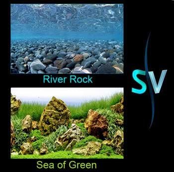 Seaview Aquarium Accessories, 18 x 36, River Rock/Sea Garden