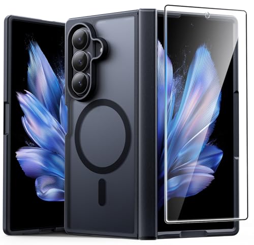 Image of FNTCASE for Samsung Galaxy Z Fold 7 Case: [Hinge Protection] Translucent Matte Cases [Compatible with Magsafe] [Screen Protector] Military Grade Shockproof Protective Phone Cover