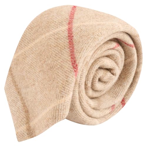 Cravate en tweed marron Tortilla à carreaux King & Priory