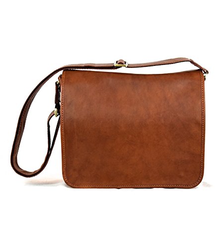 Bandoulière marron unisexe 32x12x26 sac bandoulière réglable pour tablette et documents