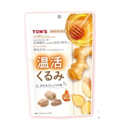1個セット 温活くるみ はちみつしょうが味 64g TON’S 冷え性 くるみ しょうが はちみつ ジンジャーエキス 便秘 辛口【商標登録番号 第6585805】 (1個)