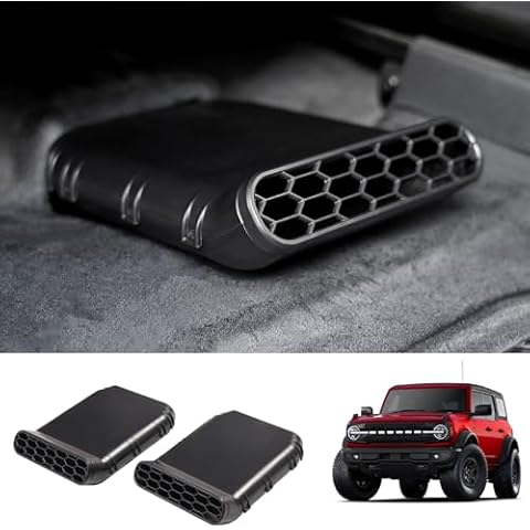 Mabett Under Seat Vent Deflectors for Ford Bronco 4-Door 2021-2024, Rear Air Conditioning Vent Directional, 2PCS (NOT FOR OEM FLOOR MATS) Cover