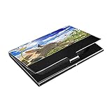 【Einfach zu öffnen】 Unser Leder Visitenkartenhalter Hülle verwendet Magnetverschluss. Es ist einfacher zu öffnen als die Schnalle. Mit eingebautem Magnet, damit es schön aussieht.