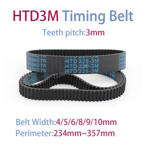 Courroie de distribution HTD 3M en caoutchouc haute densité 83 dents pour axe synchrone - 2