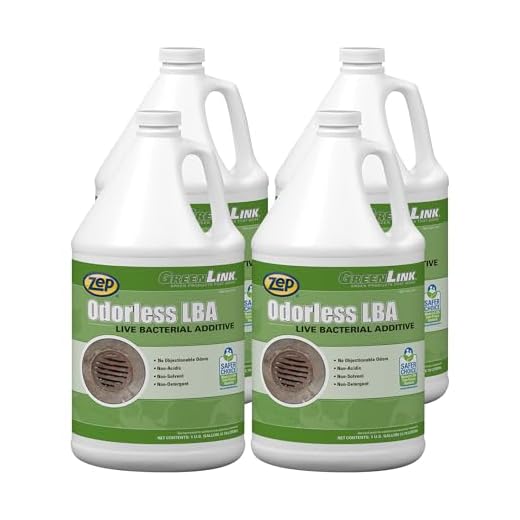 Zep Odorless LBA (Liquid Bacterial Additive) Drain Maintainer 1 Gal 166823 (Case of 4) For Food Service Industry