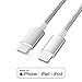 Apple MFi Certified USB C to Lightning Cable Made for iPhone X/XS/XR/XS Max / 8/8 Plus, Supports Power Delivery (for Use with Type C Chargers) 4FT (Silver)
