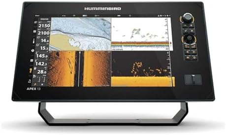 Humminbird APEX 13 GPS Fish Finder with Transducer, MEGA Side Ima...