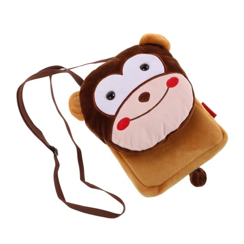 Happyyami Bolso Bandolera De Monito para Niñas Mochila Infantil Ligera y Divertida para Pequeños Diseño De Monito Atractivo Práctica para Libros y Juguetes para Uso Diario