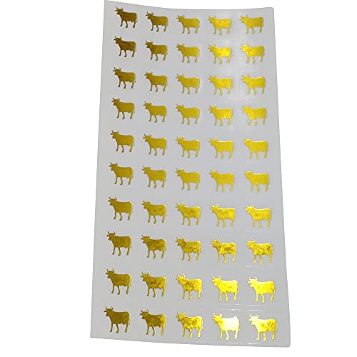 Beef Meal Stickers for Place Cards- Meal Stickers (Clear with Gold Icon) by Savor The Memories