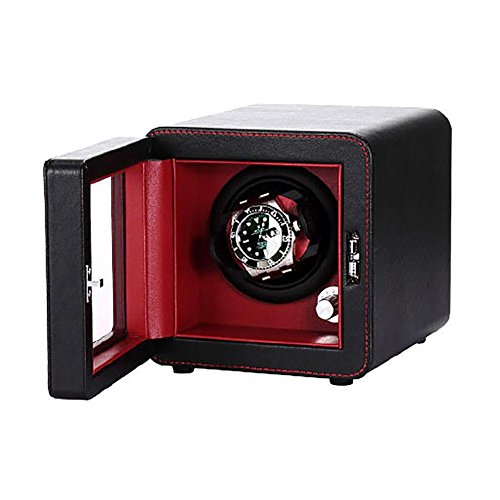 Preisvergleich Produktbild jianbo123 Premium Uhrenbeweger Uhrendreher Automatikuhr flüsterleise 4 Drehmodi große Sichtfenster WB004 , # 2