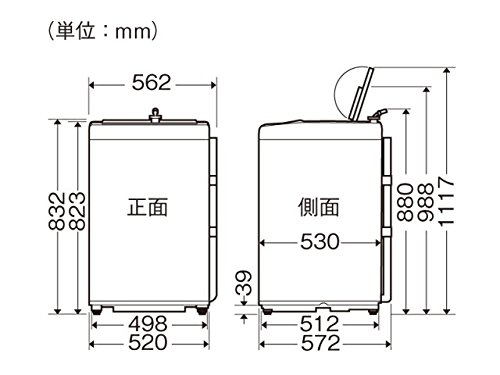 Amazon.co.jp: パナソニック 4.5kg 全自動洗濯機 ブルーPanasonic NA