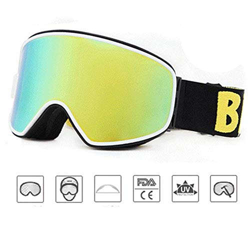 Gafas de esquí magnéticas de doble capa con protección UV400 para miopía 4