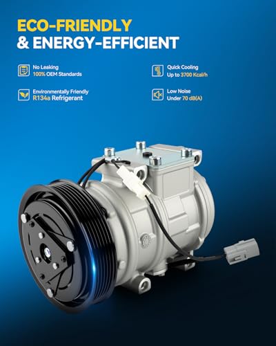 Image of PHILTOP 77334 Air Conditioner AC Compressor with Clutch for Toyota Camry 1994-2001 3.0L,Avalon 1995-1999,Solara 1999-2003 3.0L, Lexus ES300 1994-1998