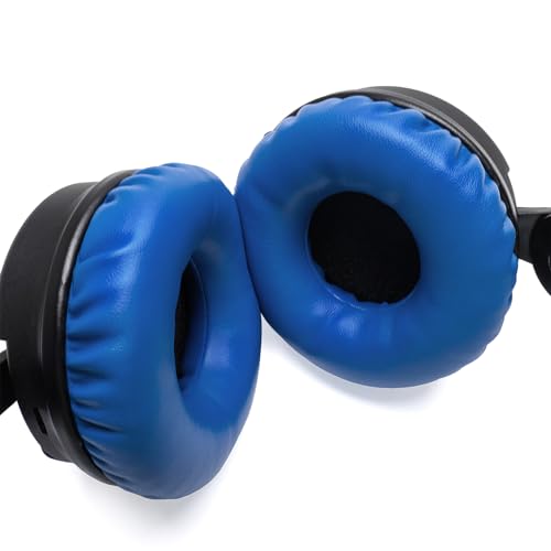 Image of Rainbow Color Ear Pads Headband Cushion Kits Compatible with Sennheiser HD25 HD250BT HD25-ll HD25S Il HMD25 Headphone Foam Covers (Blue LR Sets)