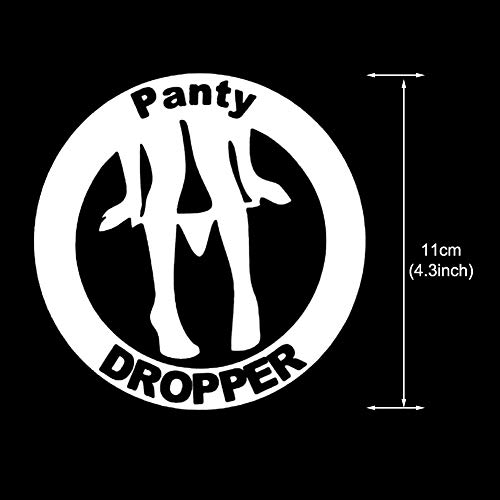 Image of 3pcs 7 inch Panty Dropper Stickers Sexy Girl Joking Funny Decal Reflective Vinyl Stickers for Car Bumper Window Laptop (White)