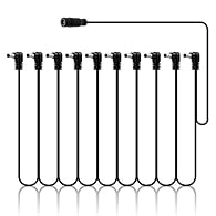 24AWG Oxygen-Free Copper Inner Core 0.82ft Distance between Plugs 3.5mm Diameter for most Common Use Daisy Chain Cable 10 Right-Angle Plugs for saving Pedalboard Space Daisy Chain Power Cable Weight: 100g; Length: 10.5 ft; Color: Black