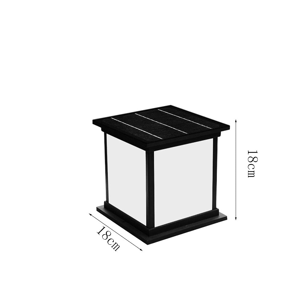 Solarna lampa słupkowa LED Zewnętrzne słoneczne oświetlenie ogrodowe IP65 Wodoodporna zewnętrzna lampa słoneczna słupek ogrodzeniowy Lampy solarne do latarni na filarze trawnika na dziedzińcu (18 *