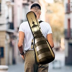 Sac à dos imperméable pour ukulélé avec bandoulière réglable Motif phare sur vieux papier Oxford - Les Beatles, Paul McCartney, John Lennon, RIngo Starr, George Harrison Sac à dos imperméable pour ukulélé avec bandoulière réglable Motif phare sur vieux papier Oxford – Image 5