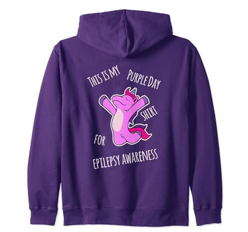 Purple Day, Epilepsy Awareness Purple Unicorn for Girls Boys Sudadera con Capucha