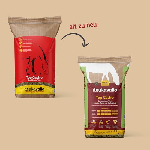 deukavallo Top Gastro 20 kg | Pferdefutter | Spezialfutter für Magen- und stoffwechselempfindliche Pferde | Ergänzungsfutter für Pferde…