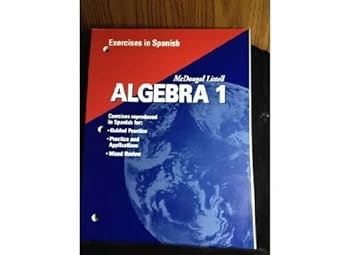 Paperback Algebra 1, Grades 9-12 Exercises in Spanish: Mcdougal Littell High School Math (Spanish Edition) [Spanish] Book