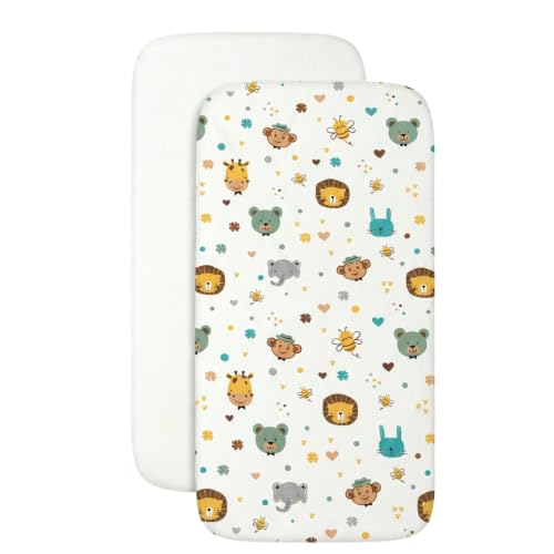 FlyIdeas Juego de 2 sábanas bajeras (Jungla, 83 x 50 cm)